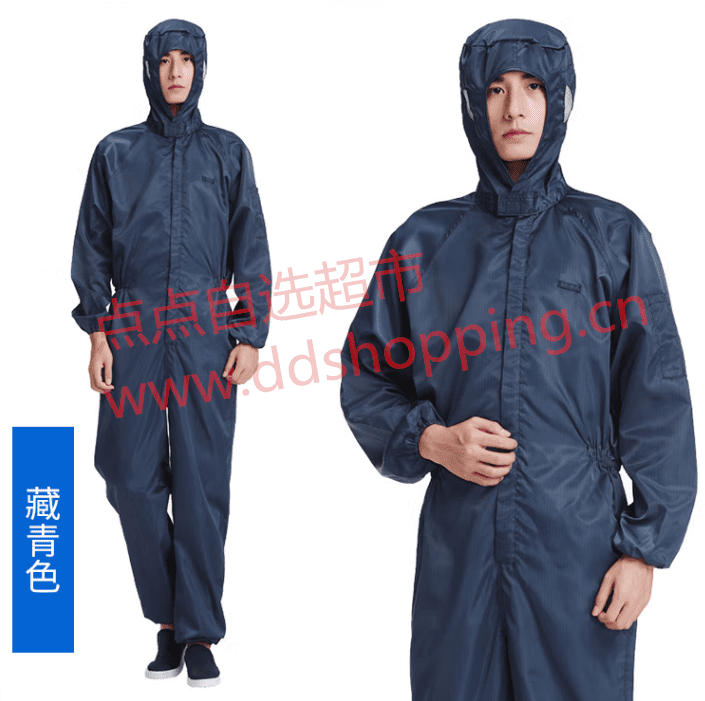 条纹防静电无尘服 无尘衣 衣帽裤三连体不含鞋 常规款/藏青色/灰色/黑色