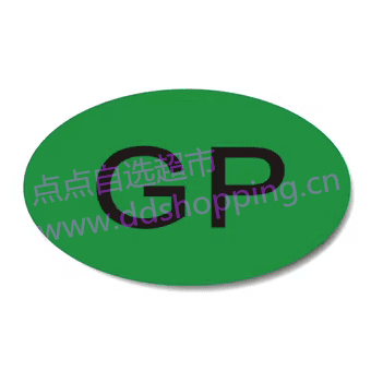 GP标签 椭圆/绿底黑字