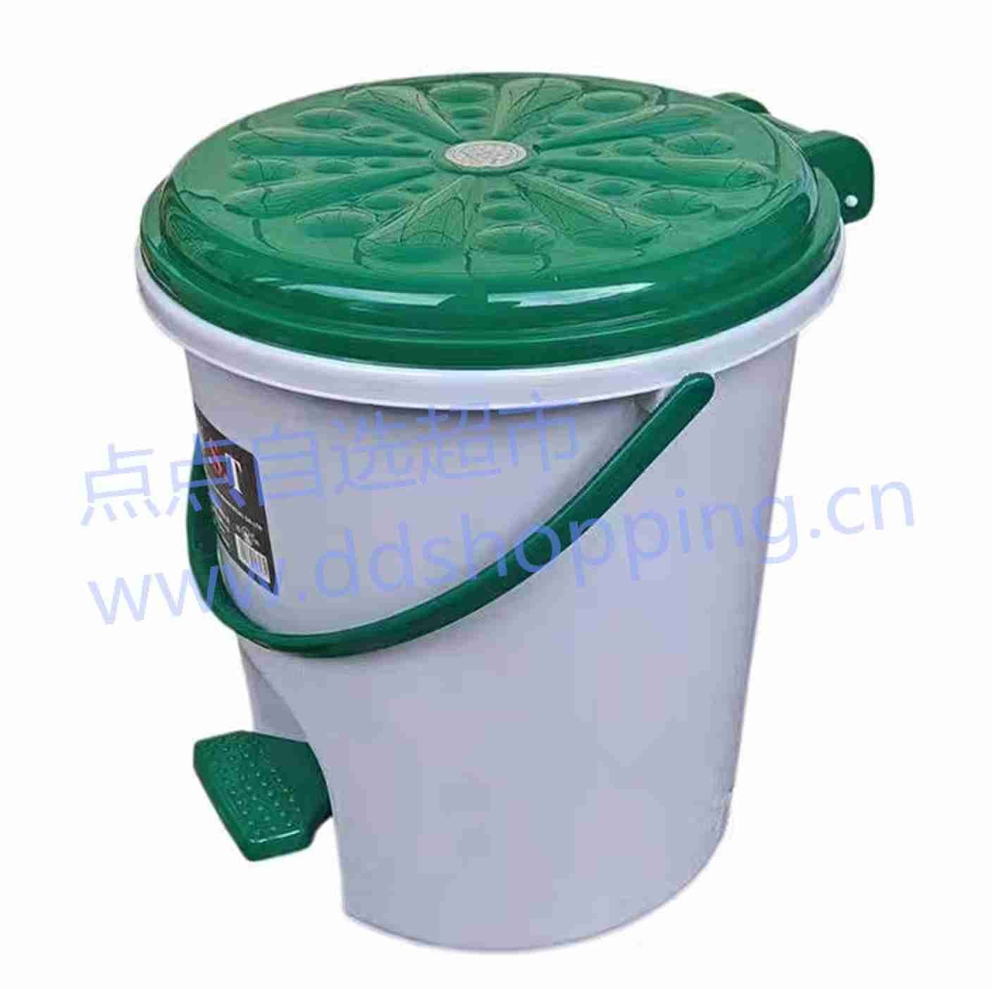 圆形脚踏翻盖垃圾桶