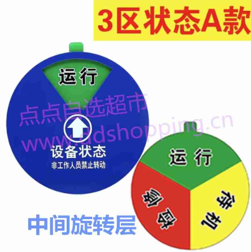 设备状态标示牌 三区旋转