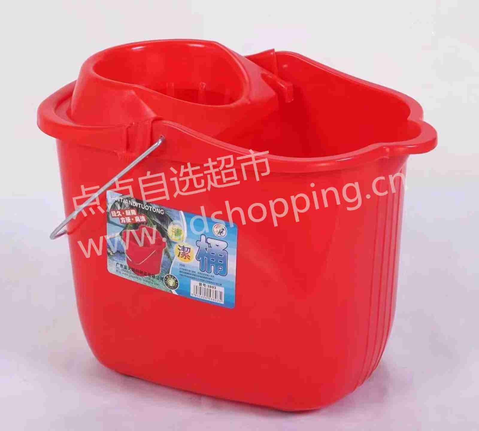 蓝天拖把清洁桶 带滑轮拧干桶