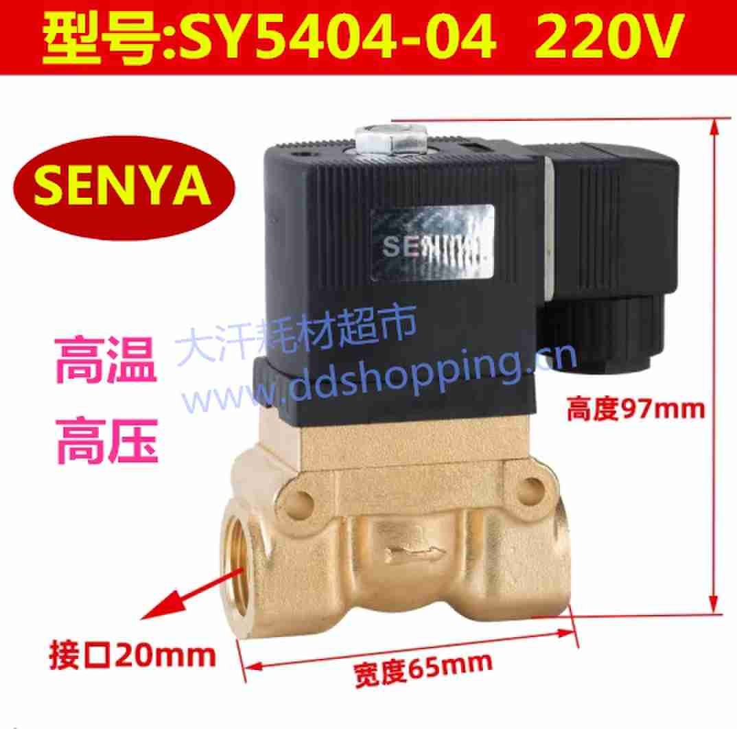 SENYA森亚高温高压电磁阀 蒸汽阀SY5404系列