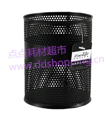 协诚圆笔筒  黑色/金属网格  X8018