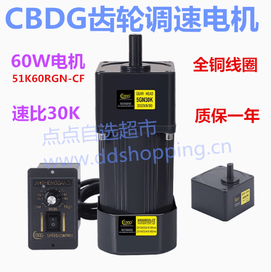 CBDG减速机  齿轮调速电机5IK60RGN-CF  60W*220V