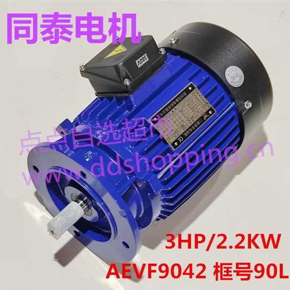 同泰三相异步电动机  电机马达AEVF9042  框号90L  3HP/2.2KW