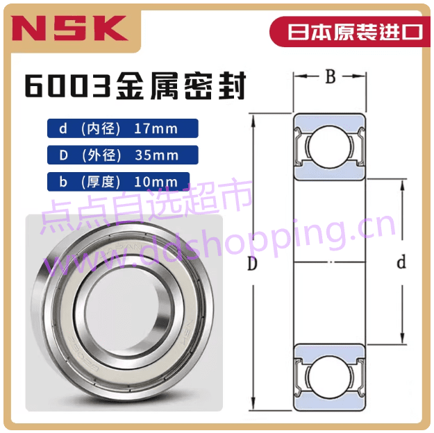 NSK进口轴承  6003